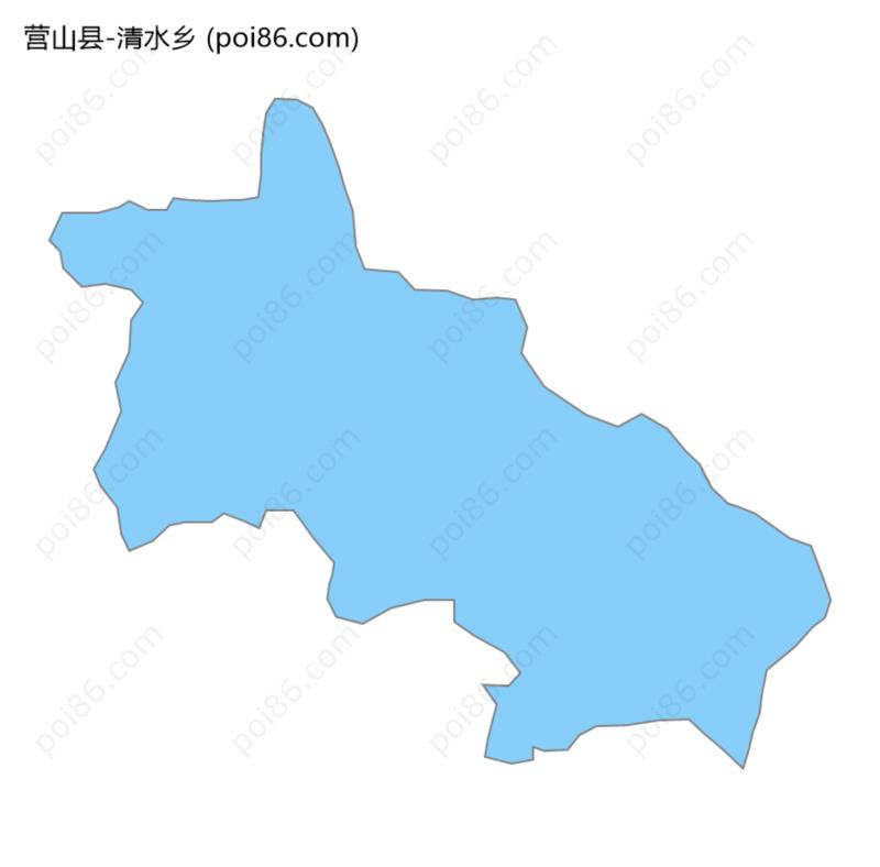 清水乡边界地图