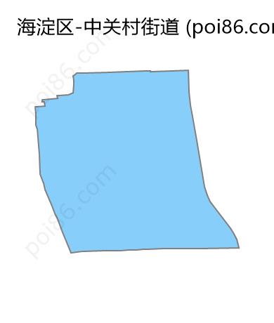 中关村街道边界地图