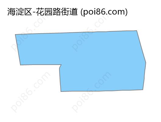 花园路街道边界地图