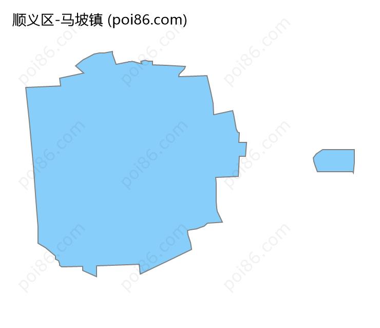 马坡镇边界地图