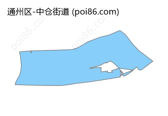 中仓街道边界地图