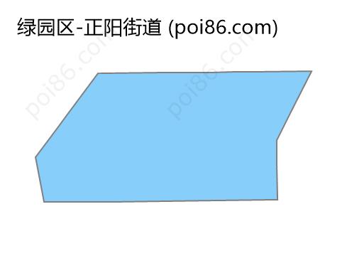 正阳街道边界地图