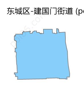 建国门街道边界地图