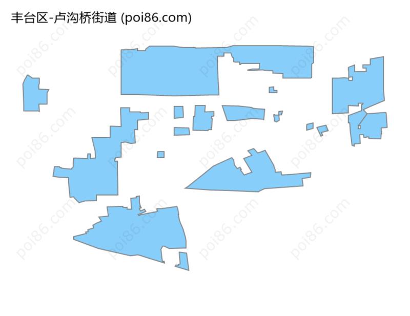 卢沟桥街道边界地图