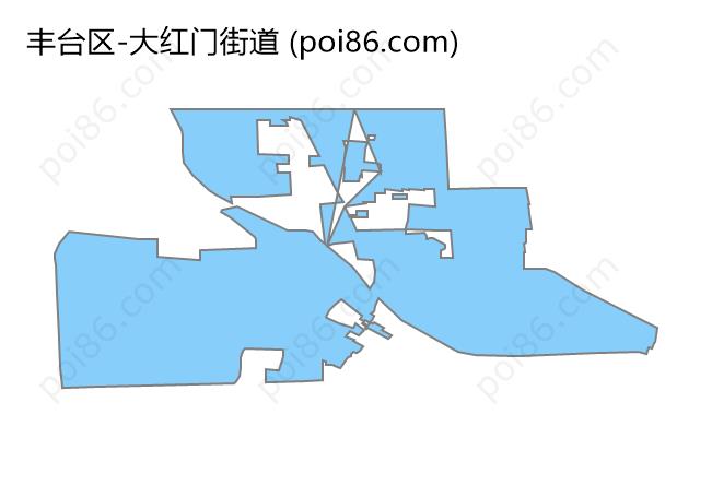 大红门街道边界地图