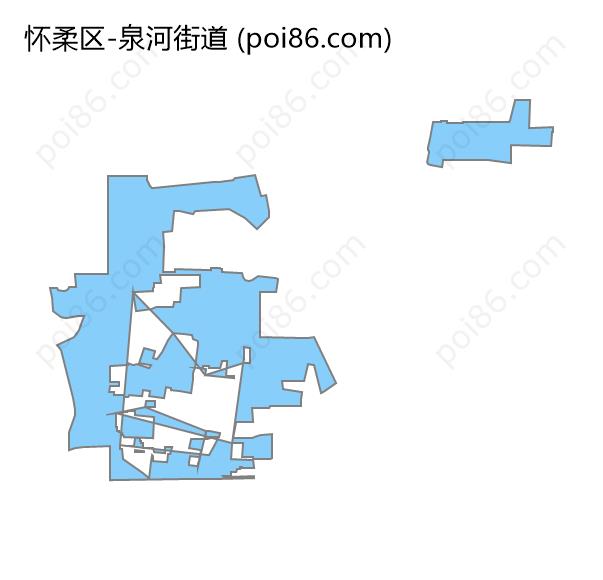 泉河街道边界地图