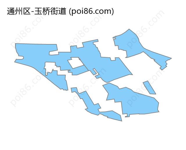 玉桥街道边界地图