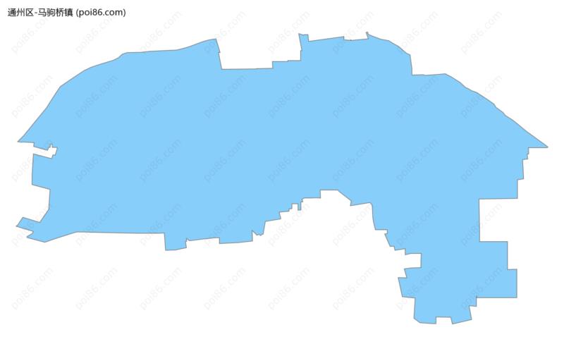 马驹桥镇边界地图