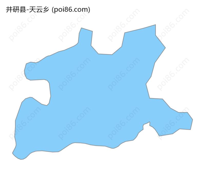 天云乡边界地图