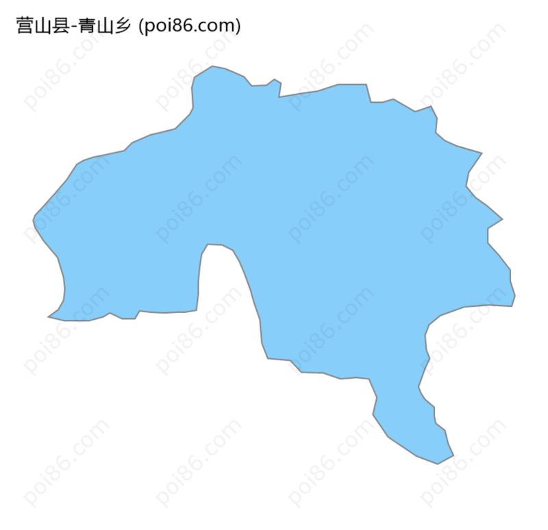 青山乡边界地图