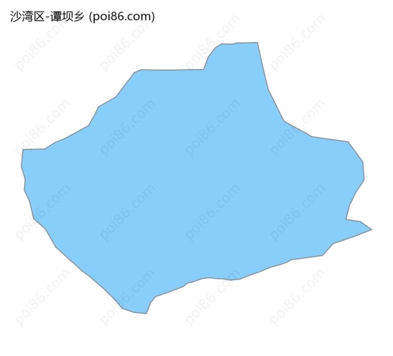 谭坝乡边界地图
