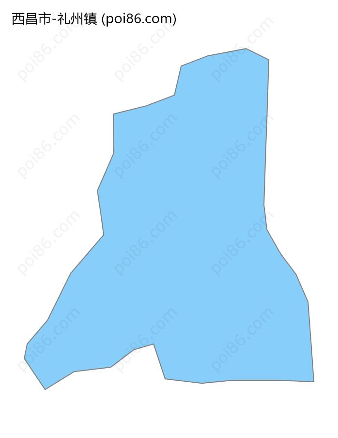 礼州镇边界地图