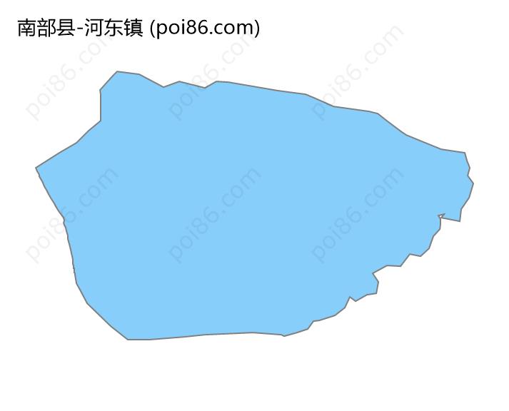 河东镇边界地图