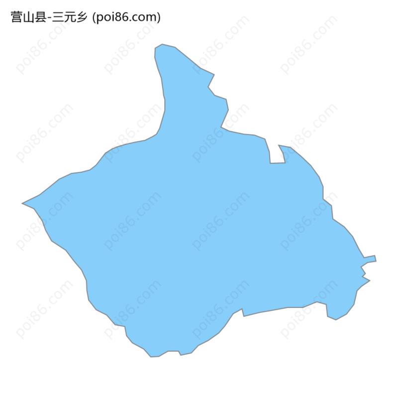 三元乡边界地图