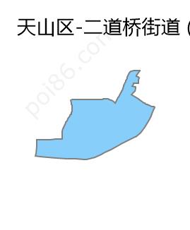 二道桥街道边界地图