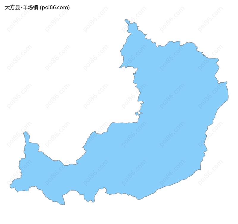 羊场镇边界地图