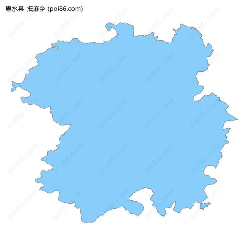 抵麻乡边界地图