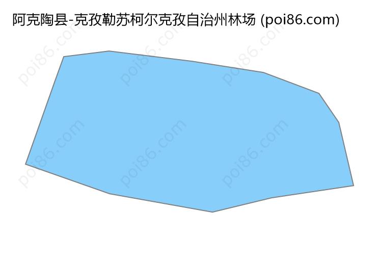 克孜勒苏柯尔克孜自治州林场边界地图