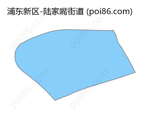 陆家嘴街道边界地图