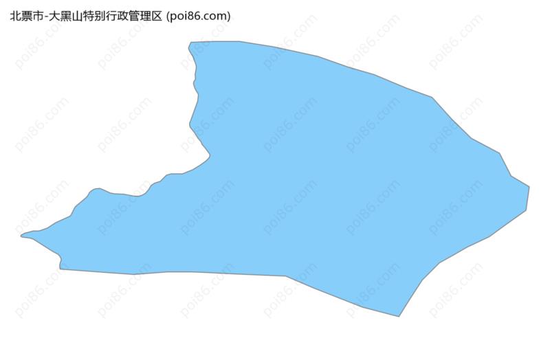 大黑山特别行政管理区边界地图