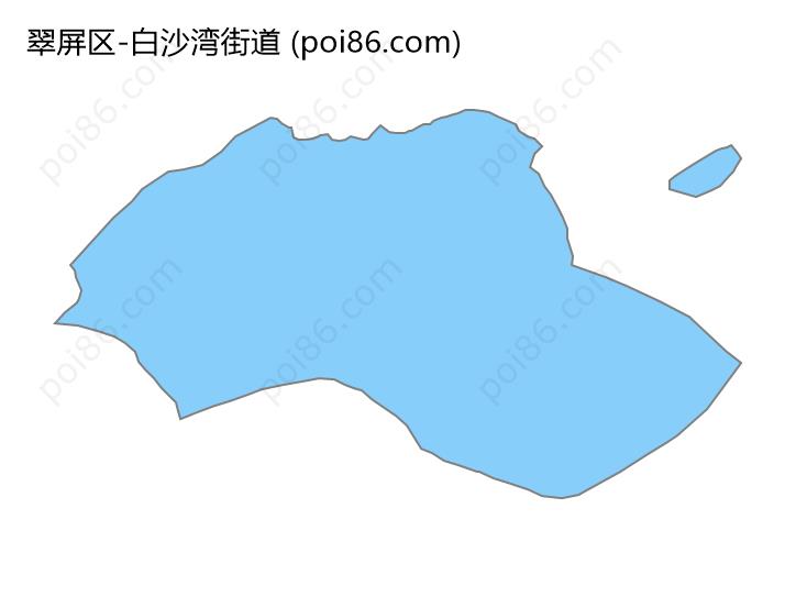 白沙湾街道边界地图