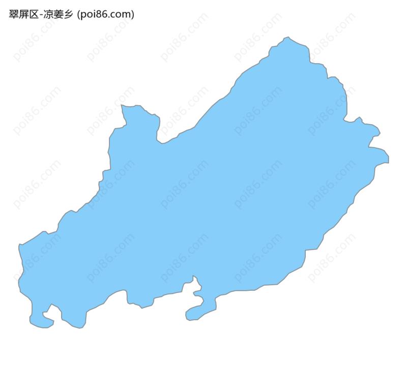 凉姜乡边界地图