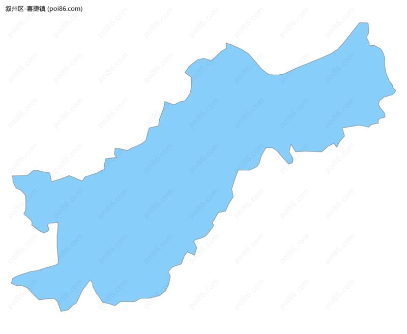 喜捷镇边界地图