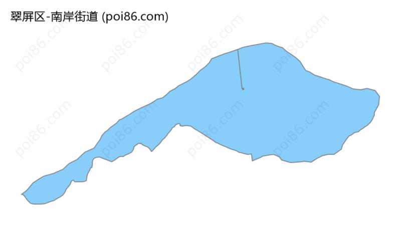 南岸街道边界地图