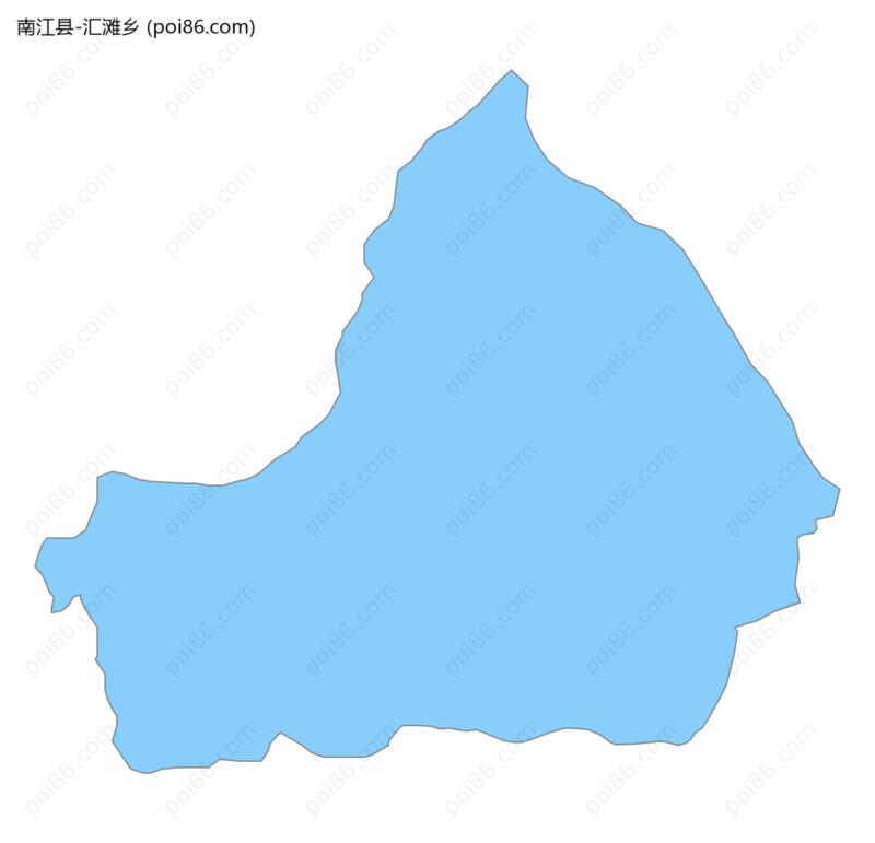 汇滩乡边界地图