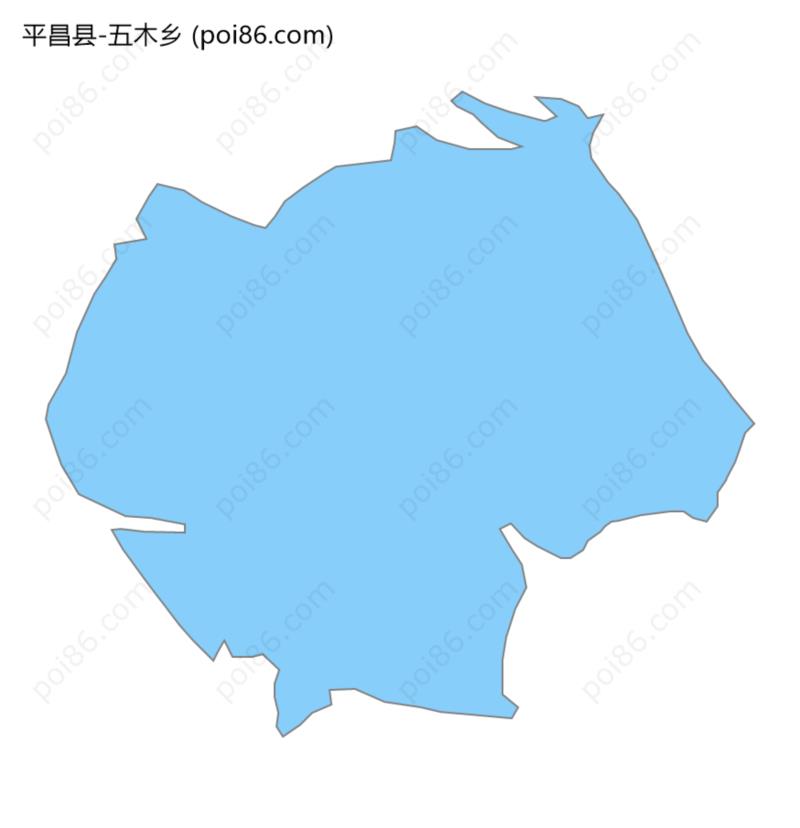 五木乡边界地图