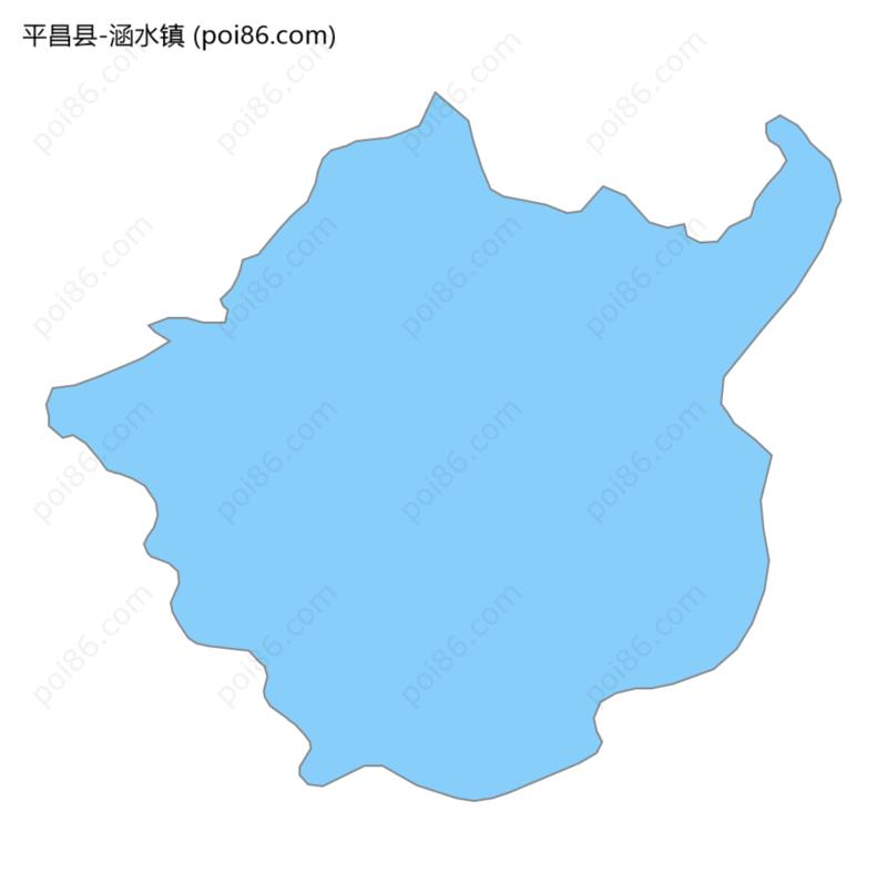 涵水镇边界地图