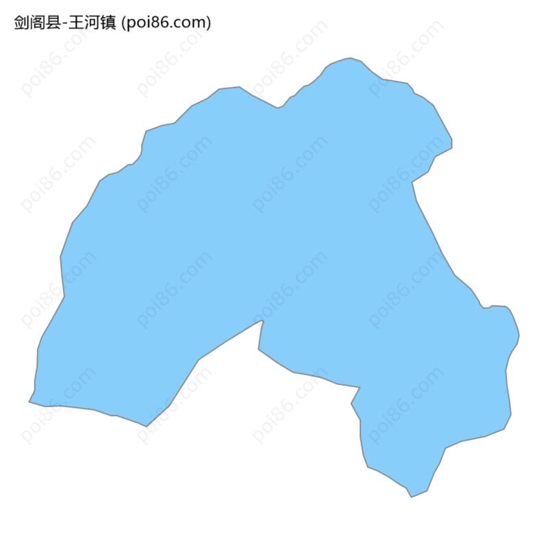 王河镇边界地图