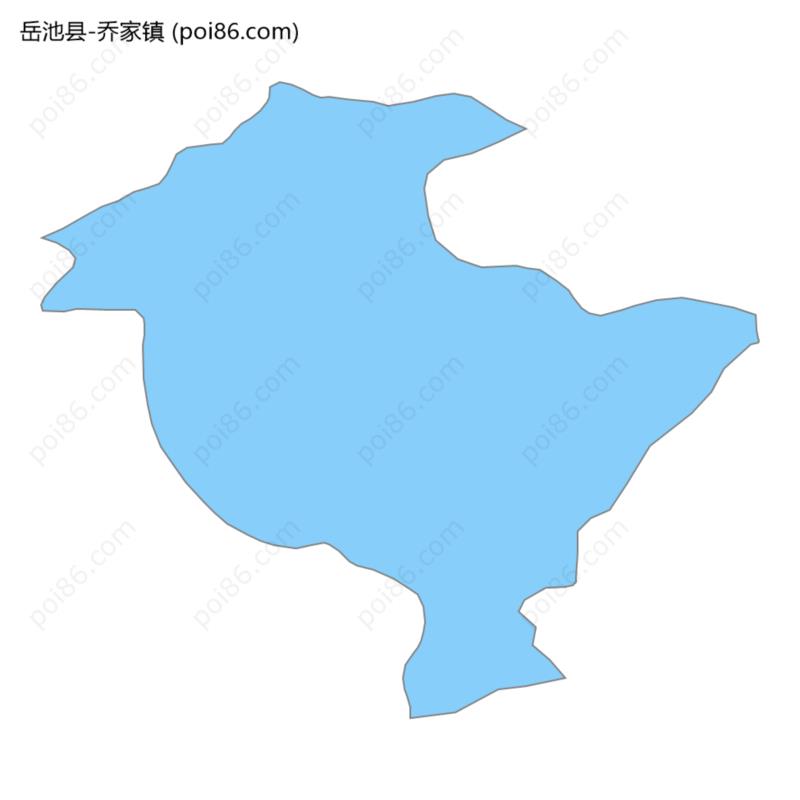 乔家镇边界地图