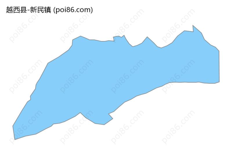 新民镇边界地图