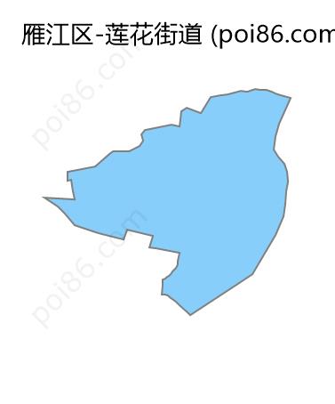 莲花街道边界地图