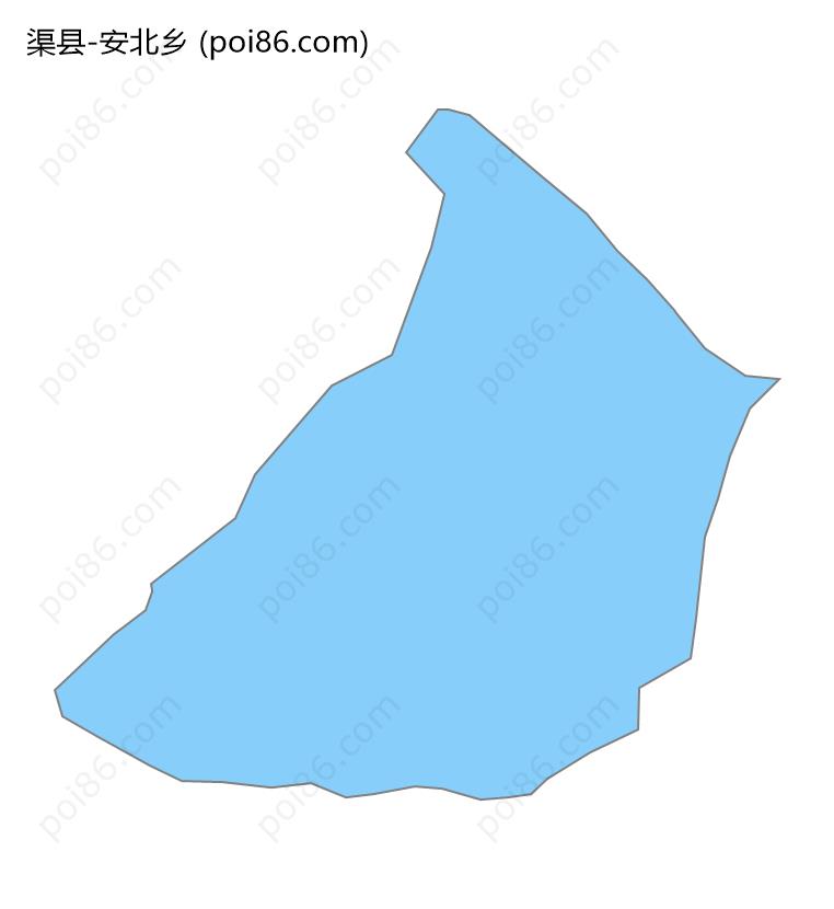 安北乡边界地图