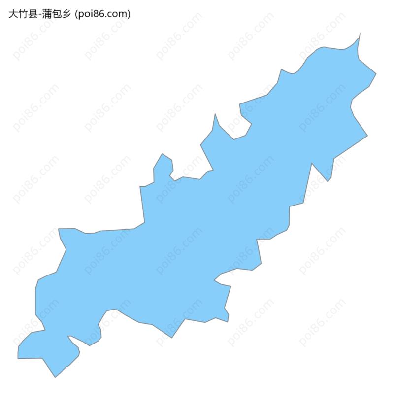 蒲包乡边界地图