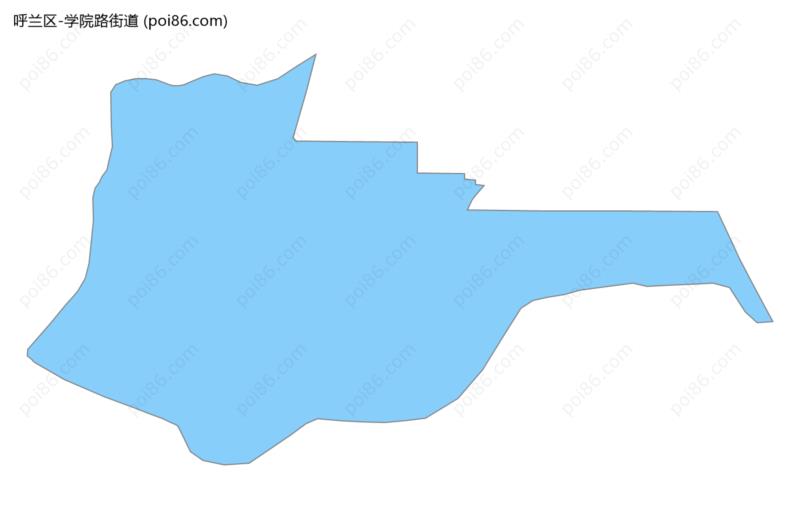学院路街道边界地图