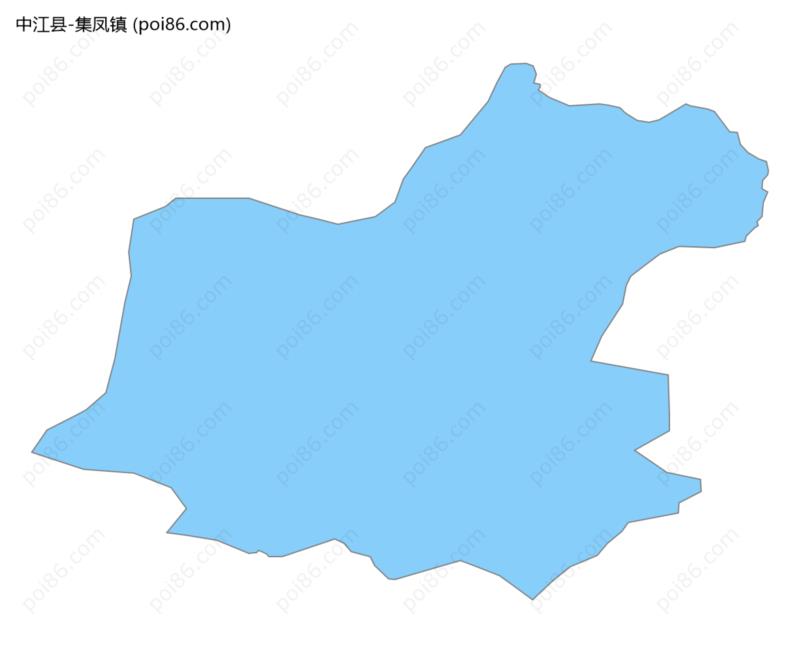 集凤镇边界地图