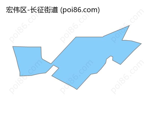 长征街道边界地图