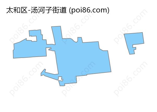 汤河子街道边界地图