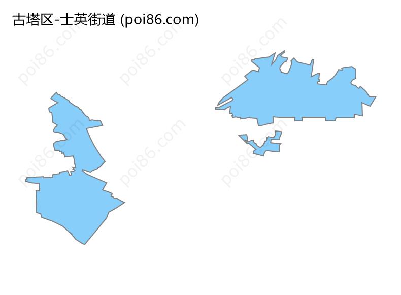 士英街道边界地图