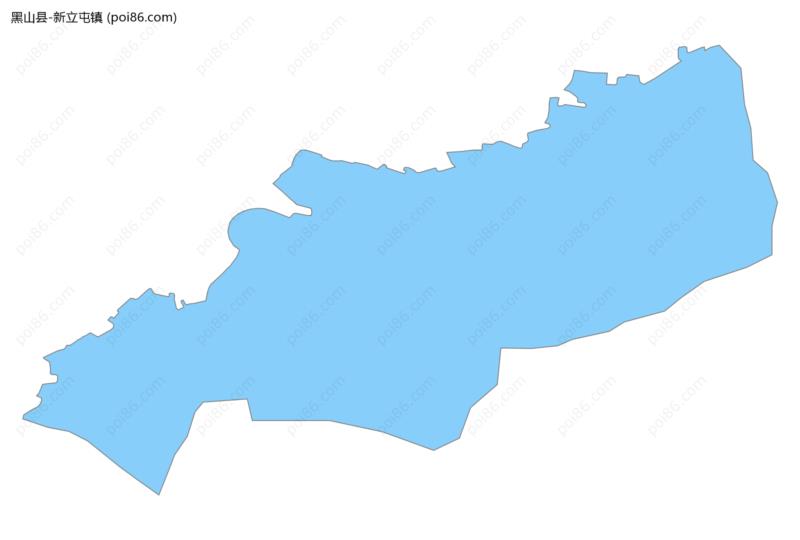 新立屯镇边界地图