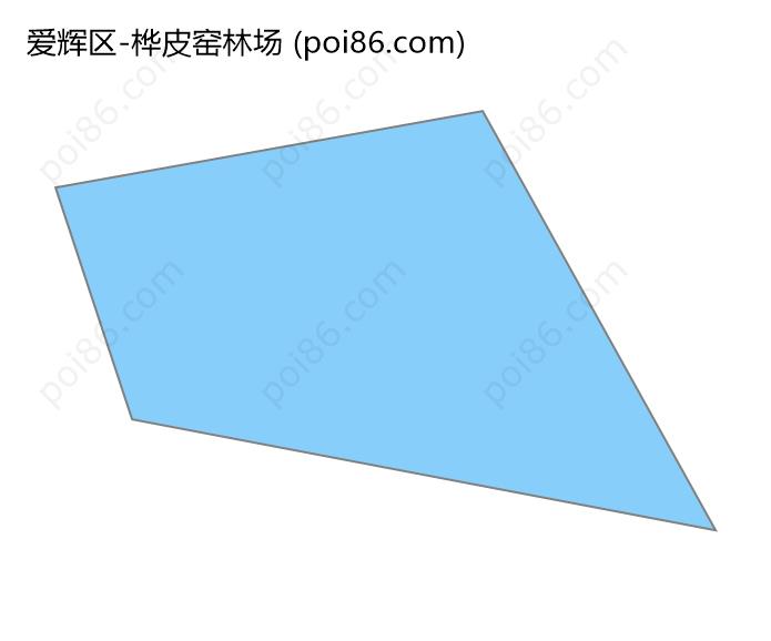 桦皮窑林场边界地图