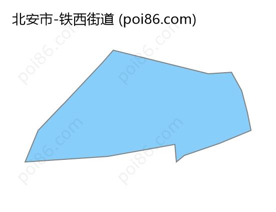 铁西街道边界地图