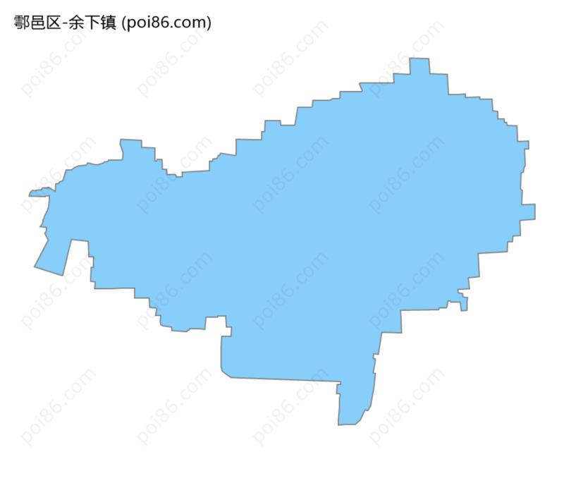 余下镇边界地图