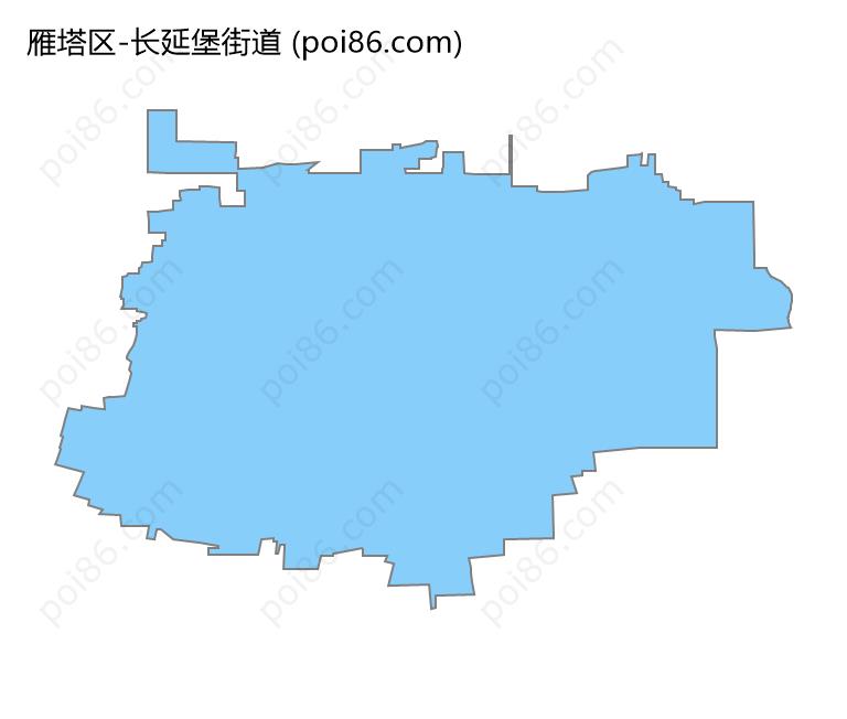 长延堡街道边界地图