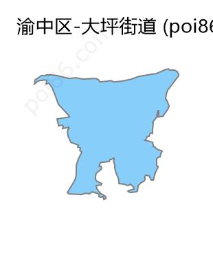 大坪街道边界地图