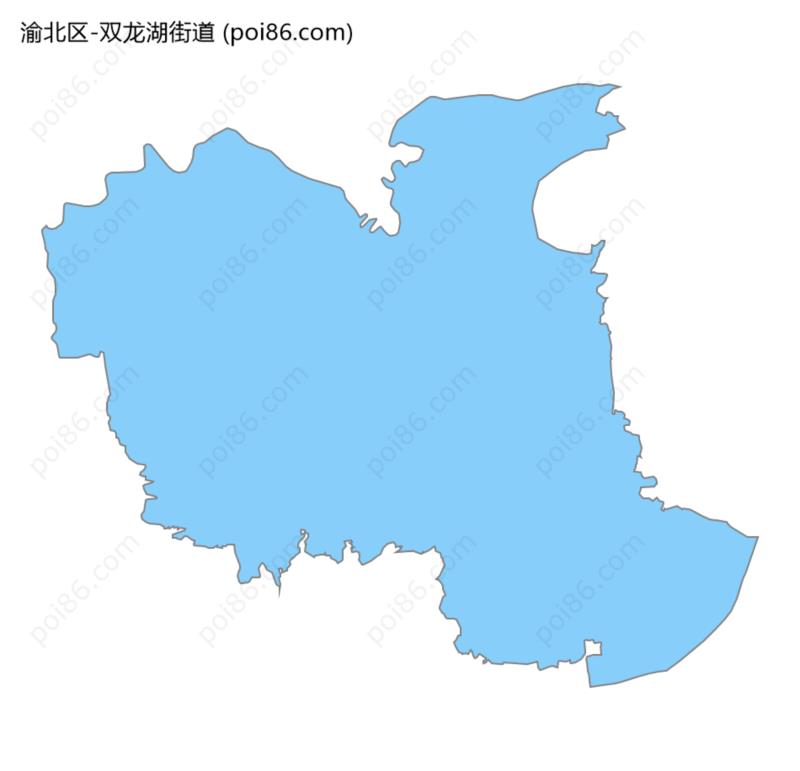 双龙湖街道边界地图