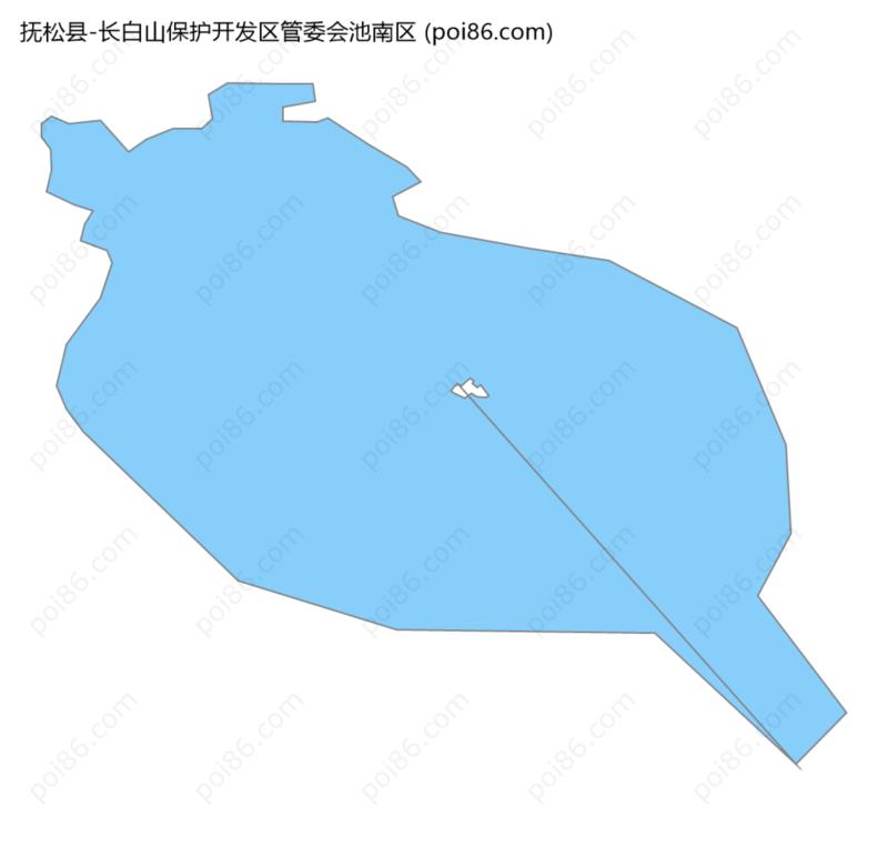 长白山保护开发区管委会池南区边界地图